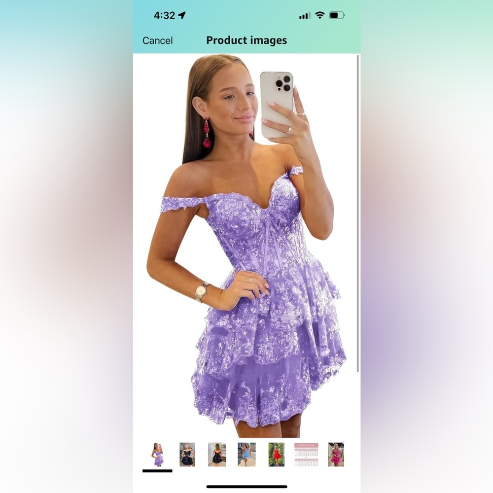 Beautiful purple dress- worn one time